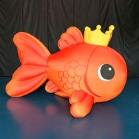 Modèle gonflable géant personnalisé de carpe rouge, motif nuage, tissu Oxford résistant au soleil et durable pour la décoration d'événements festifs