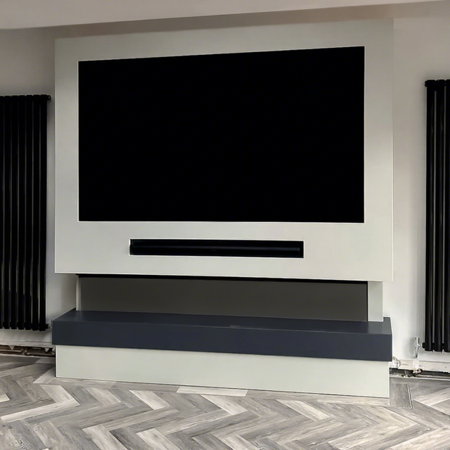 CRUISE New Design Intelligent Remote Control Synchronization of Burning Wood Sound Picture 2470mm Lcd Screen Fireplace Electric