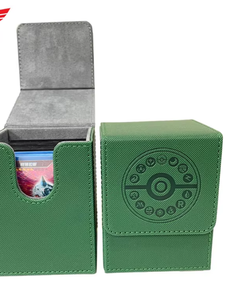 Caja Vertical Ligera de Cuero Sintético con Doble <span class=keywords><strong>Anillo</strong></span> para Almacenamiento y Organización de Cartas Pokémon TCG y Yu-Gi-Oh - Product Image 3