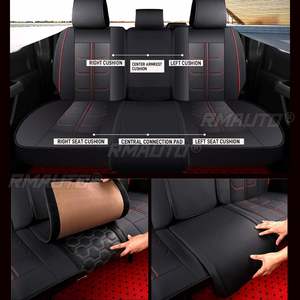 Housses de siège de voiture complètes 5 places, housses de siège automobiles en cuir PU, protections pour Chevy Silverado 1500 2500HD 3500HD 2007-2022 - Product Image 6
