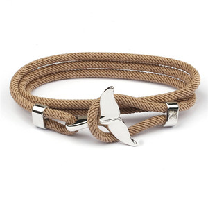 Venta al por mayor, joyería creativa para hombres y mujeres, cuerda de Milán, cola de ballena oceánica, pulsera Bohemia trenzada, pulsera de elementos oceánicos, joyería - Product Image 4