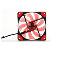 Ventilador de PC de 12 cm con Marco de Plástico, Refrigerador de Ordenador Luminoso Multicolor, DC 12V 3/4 pines, 120 mm, 15 Luces LED, Rodamiento Fluido, 21dBA