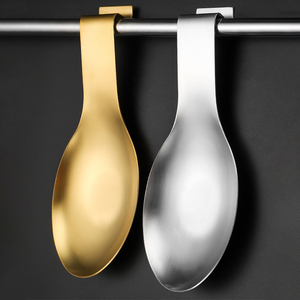 Logo personalizzato di grandi dimensioni scaldare piatto oro in acciaio inox Buffet utensile mestolo servire cucchiaio per la <span class=keywords><strong>cucina</strong></span> - Product Image 3