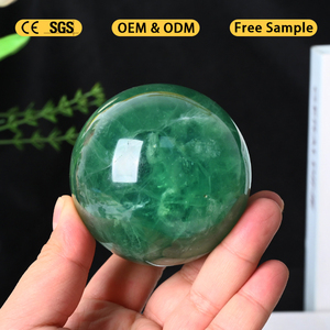 Wholesale Natural <b>Crystal</b> Fluorite Sphere <b>Ball</b> Hand Polished Green Fluorite Sphere for Decoration - Product Image 3