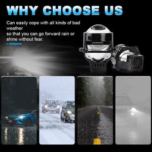 K114 Phares de Conduite LED pour Voiture 3 Pouces 55W RHD/LHD 12V 5500LM 6000K avec Lentille Projecteur Bi-LED IP68, Adaptation Universelle, Garantie 2 Ans - Product Image 3