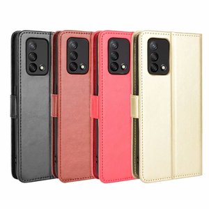 Portafoglio di lusso Crazy Horse DELL'UNITÀ di elaborazione di Vibrazione del Cuoio Della Copertura di Caso Per <span class=keywords><strong>OPPO</strong></span> <span class=keywords><strong>A74</strong></span> 4G/ F19 4G - Product Image 3