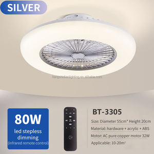 <span class=keywords><strong>Ventilador</strong></span> de <span class=keywords><strong>Techo</strong></span> Moderno Plateado de 5 Aspas de ABS con Luz LED, Control Remoto, Compatible con Tuya, <span class=keywords><strong>Alexa</strong></span> y Google App, <span class=keywords><strong>Ventilador</strong></span> Inteligente para Dormitorio - Product Image 6