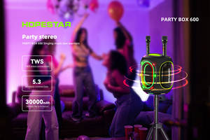 Altavoz Karaoke Portátil <span class=keywords><strong>para</strong></span> Exteriores Hopestar Partybox 600 <span class=keywords><strong>de</strong></span> 300 W, Micrófono Dual, Batería <span class=keywords><strong>de</strong></span> 30000 mAh, Luz LED RGB <span class=keywords><strong>para</strong></span> 5.3 IPX6 - Product Image 4