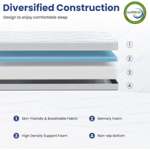 Colchón Plegable de Espuma Viscoelástica de 6 Pulgadas Tamaño Queen - Funda Transpirable y Lavable, <span class=keywords><strong>Cama</strong></span> Portátil para Invitados, Uso Escolar, Moderno - Product Image 6