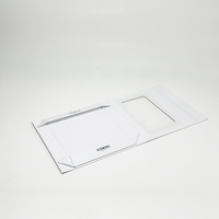 Boîte de papier de couvercle de carton ondulé durable promotionnel blanc avec des spécifications d'aluminium d'affichage de bougie de différentes tailles de fenêtre claire