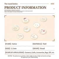 Boutons en nacre naturelle à deux trous, doux, brillants, élégants, lavables, pour chemises en mousseline, robes, forme carrée diamant