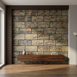 Dalle de revêtement en béton Indian Autumn 122x244cm, design rustique poli, écologique et robuste pour intérieur, salle de bain, hôtel, villa, école - Product Image 2