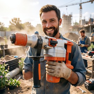 Perceuse à percussion sans fil 20V Li-ion 3-en-1, moteur sans balais 800W pour <span class=keywords><strong>béton</strong></span>, maçonnerie, travail du bois, batterie incluse - Product Image 3