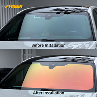Film solaire PET Caméléon coloré 85% 99% 96% UVR, isolation thermique élevée, film haute définition pour pare-brise de voiture