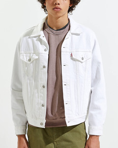 Venta al por mayor <span class=keywords><strong>de</strong></span> moda para hombre 100% algodón Chaquetas blancas personalizadas Jeans chaquetas <span class=keywords><strong>de</strong></span> <span class=keywords><strong>mezclilla</strong></span> para hombres - Product Image 1