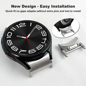 Correa de Titanio de Ajuste Rápido para Samsung <span class=keywords><strong>Galaxy</strong></span> <span class=keywords><strong>Watch</strong></span> 7 6 <span class=keywords><strong>5</strong></span> 40mm 44mm, Correa de Lujo sin Espacios, Clásica 43 47mm 42 46mm 5Pro 45mm - Product Image 5