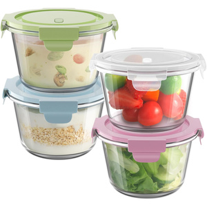 Heat Resistant Eco-Friendly PP Plastic 4-Piece Food <b>Storage</b> Container Set for <b>Kitchen</b> Office Microwave Use-Durable Large - Product Image 1