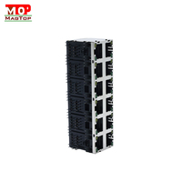 Connecteur RJ45 mâle à montage sur circuit imprimé 8P8C blindé, prise coudée pour Ethernet carte-câble