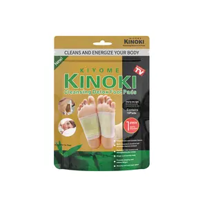 Kiyome Kinoki 한국 & 일본 전통 중국 의학 황금 초본 생강 Detox 발 헝겊 조각 비닐 봉투 패킹