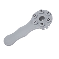 Clé à soupape d'air de sécurité en PVC à 8 rainures clé à soupape de décharge de pression à 6 trous gris pour bateau gonflable Kayak radeau pirogue canoë
