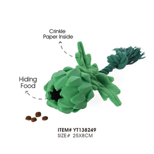 ของเล่นเชือกสุนัขน้ำหนักเบายางตุ๊กตายางกัดสำหรับเล่นกลางแจ้งและดูแลฟัน - Product Image 1