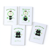 Carnet à spirale A5 Green Apple Land Cartoon 147*212mm 80 feuilles 80gsm Couverture PP blanche Cahier ligné Vente en gros Depai