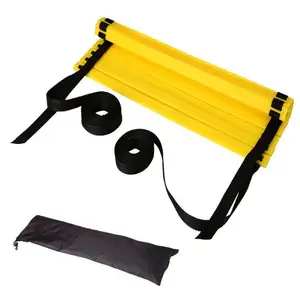 8 to 12 step Agility Ladder set-exercise Equipment to improve Fitness Rapid Reaction Ability Logo Football Soccer