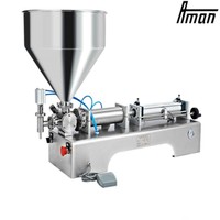 Machine de remplissage de liquides semi-automatique pneumatique 50ML-5000ML pour bouteilles, eau, huile, jus, pâte