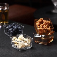 Noix Chips Fruits Bonbons Condiment Snack Alimentaire Divisé Plats de service avec plateau en bois