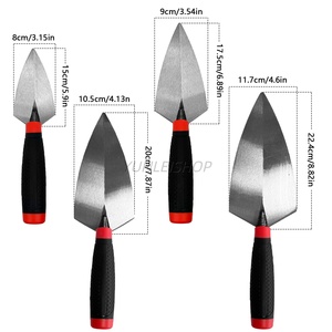 Ensemble de 4 truelles à maçonnerie, truelle à briques et spatule en acier au carbone, outils à main pour la maison et le chantier - Product Image 3
