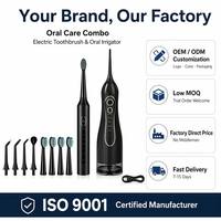 Kit de Soins Dentaires Premium : Brosse à Dents Électrique Sonique & Hydropulseur Portable Multi-Modes avec Têtes de Rechange