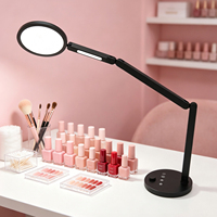 Lampe de bureau à bras long pour manucure, LED haute fidélité (CRI), lumière d'appoint pour manucure, 5 températures de couleur, gradation progressive pour ongles, tatouages et cils