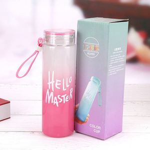 Offre Spéciale 400ml Voyage Verre Bouteille D'eau Citron Tasse De Luxe Haute Qualité Sport Sipmle Creative Boisson Gym Bouteille D'eau - Product Image 1
