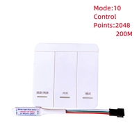 Contrôleur de bande LED à pixels pour course de chevaux DC12-24, panneau tactile sans fil RF pour bande lumineuse à effet d'eau courante WS2811