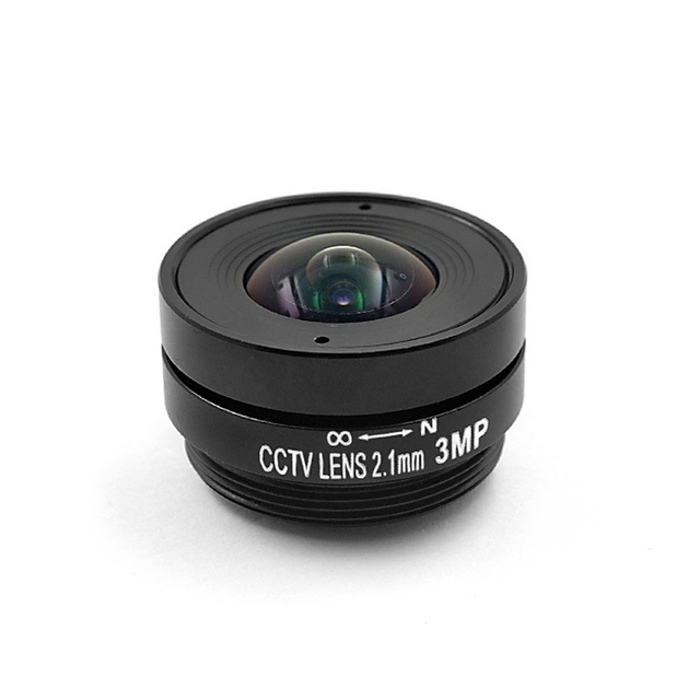 3MP Fixed Focus 2.1mm CS Mount Fisheye CCTV Lens F1.6 Aperture 24.5g