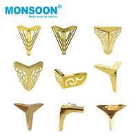 Pied de canapé décoratif moderne en forme de Y, accessoires métalliques, couleur dorée, meubles d'armoire, table basse, 1 pièce