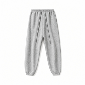 <span class=keywords><strong>Pantaloni</strong></span> da <span class=keywords><strong>uomo</strong></span> in maglia grigia a vita media, spessi e con caduta fluida, modello dritto, all'ingrosso - Product Image 1