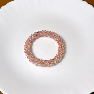 Coleteros Elásticos de Cristal Coreanos de Moda, Lazos para el Cabello con Cuentas Coloridas para Mujer - Product Image 6