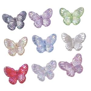 JC AB Aurora colorida trompeta mariposa hecha a mano DIY crema pegamento resina accesorios barrocos accesorios con agujeros al por mayor - Product Image 5
