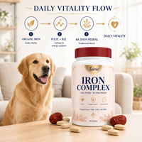 Complément Alimentaire Iron Blood pour Chiens – Acide Folique, B12, Complexe Herbal Ba Zhen – Comprimés Quotidiens pour la Vitalité (100 unités) – OEM