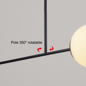 Zeal Lighting Red Art Restaurant Línea geométrica en el comedor Lámpara colgante nórdica de metal colorido - Product Image 3