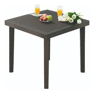 Mesa Infinity Tipo Rattan Para esterno Marca Mq Color Wengue - Product Image 1