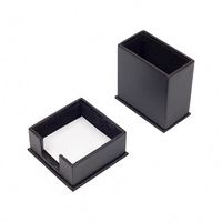 Organisateur de bureau double en cuir avec porte-stylos et porte-blocs-notes pour l'organisation du bureau