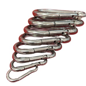 304 Stainless Steel Carabiner <b>Hook</b> 100kg Load Gourd Shape Climbing Equipment Safety Lock Linking Ring Keychain - Product Image 3