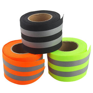 Material reflectante de poliéster fluorescente de alta visibilidad, proyectos de costura DIY, tira de ajuste de ropa de seguridad, cintas de cinta - Product Image 4