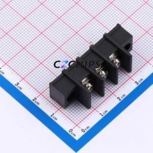 MX25CM-7.62-03P-BK01-Cu-S-A Barrier Terminal Block Through hole,P=7.62mm Connector Two Sides 7.62mm 1x3P Straight Pin - Product Image 1