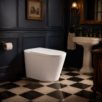 WC intelligent avec pompe, bidet électrique, cuvette avec siège chauffant, chasse d'eau automatique et télécommande