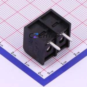 DBT50B-9.5-2P-BK-P Barrier Terminal Block Through hole Component (THT),P=9.5mm Connector Three Sides 9.5mm 1x2P Edge Pin - Product Image 2
