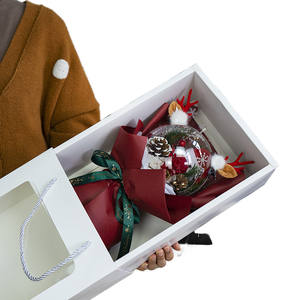 Eternal Rose Bouncy Ball Ramo de Navidad Caja de regalo de vidrio Flor eterna Navidad Regalo del día de San Valentín - Product Image 4