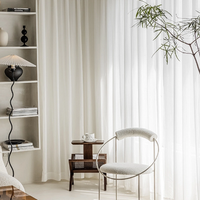Offre Spéciale 100% Polyester Dimmable 179 Degrés Rêve Vertical Rideaux Blanc Voile Rideau Fil Sheer Stores